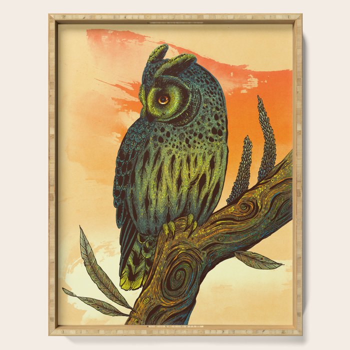 Dusk Owl Serving Tray Gallery Image 1