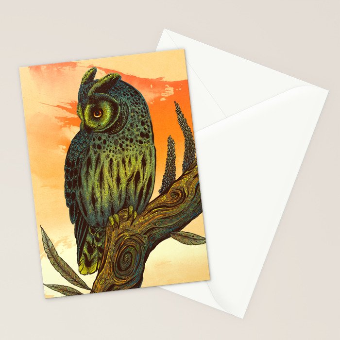 Dusk Owl Stationery Card Gallery Image 2