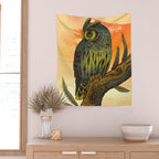 Dusk Owl Wall Tapestry Gallery Image 2
