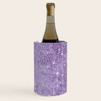 Modern elegant lavender lilac glitter marble Wine Chiller Gallery Image 1