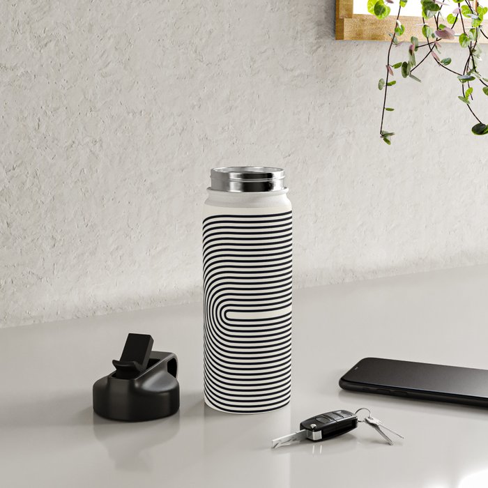 Abstraction_SUN_LINE_POP_ART_Minimalism_S001S Water Bottle Gallery Image 4