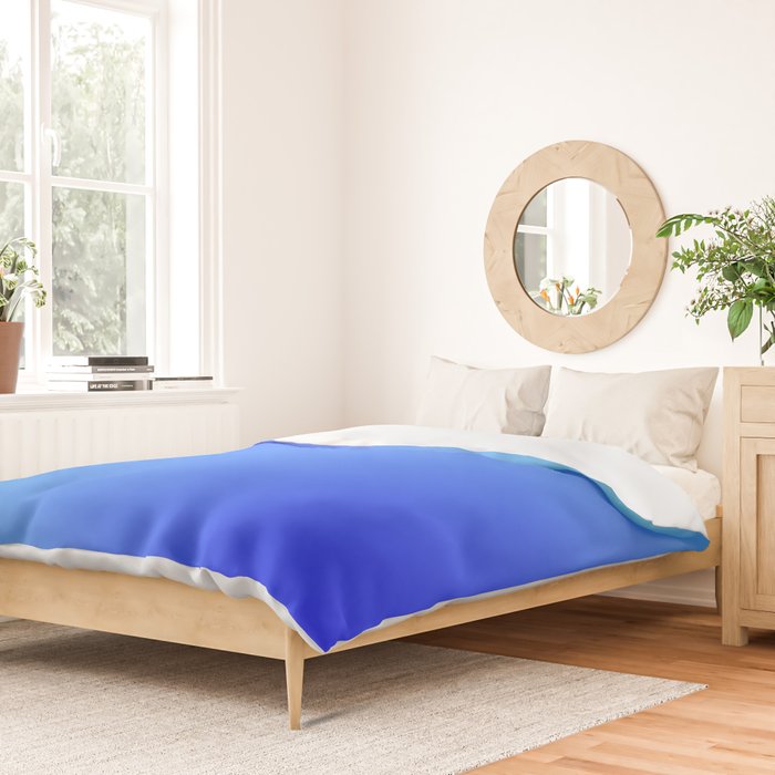 16 Blue Gradient 220506 Aura Ombre Valourine Digital Minimalist Art Duvet Cover Gallery Image 2