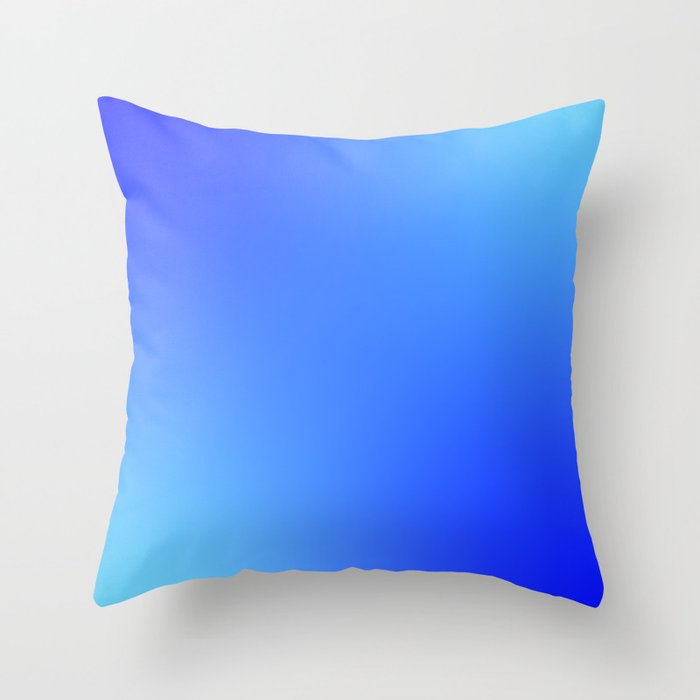 16 Blue Gradient 220506 Aura Ombre Valourine Digital Minimalist Art Throw Pillow Gallery Image 6