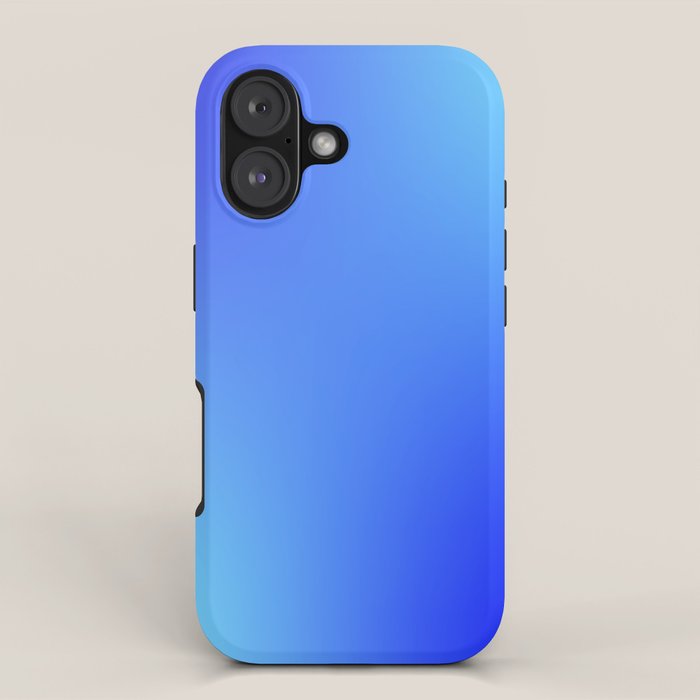 16 Blue Gradient 220506 Aura Ombre Valourine Digital Minimalist Art iPhone Case Gallery Image 1