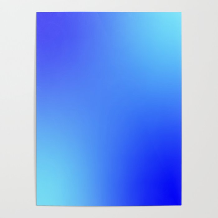 16 Blue Gradient 220506 Aura Ombre Valourine Digital Minimalist Art Poster Gallery Image 1