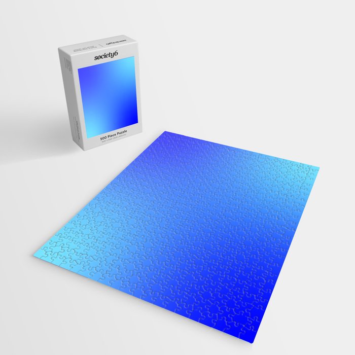 16 Blue Gradient 220506 Aura Ombre Valourine Digital Minimalist Art Jigsaw Puzzle Gallery Image 2