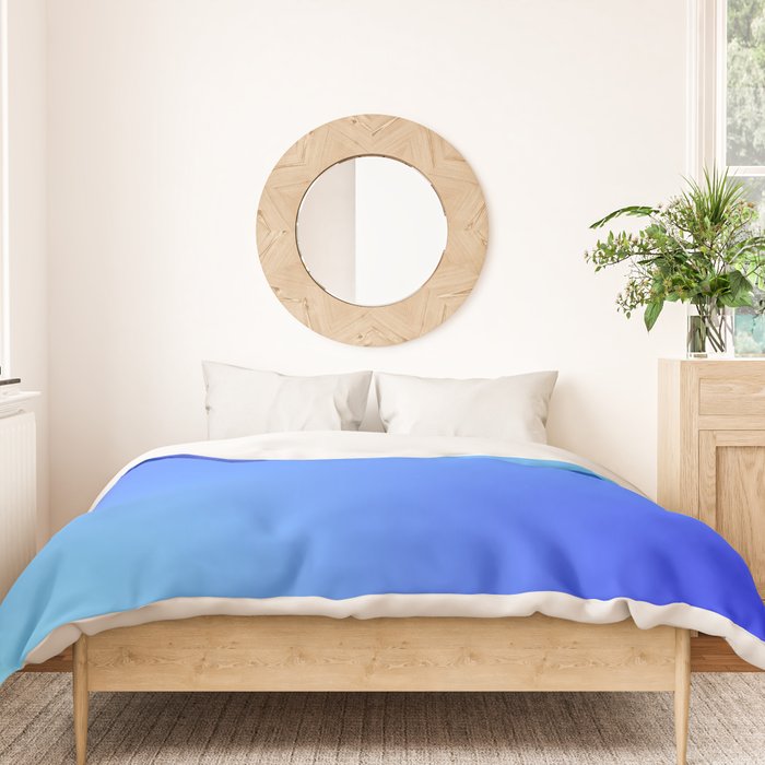 16 Blue Gradient 220506 Aura Ombre Valourine Digital Minimalist Art Duvet Cover Gallery Image 3