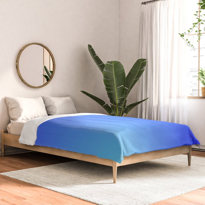 16 Blue Gradient 220506 Aura Ombre Valourine Digital Minimalist Art Comforter Gallery Image 2