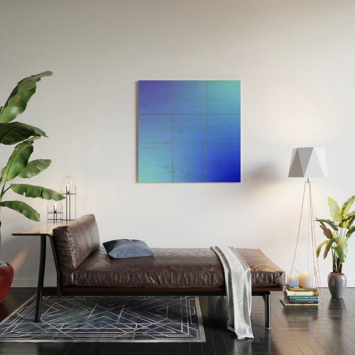 16 Blue Gradient 220506 Aura Ombre Valourine Digital Minimalist Art Wood Wall Art Gallery Image 2