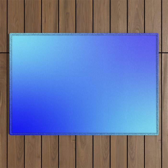 16 Blue Gradient 220506 Aura Ombre Valourine Digital Minimalist Art Outdoor Rug Gallery Image 1