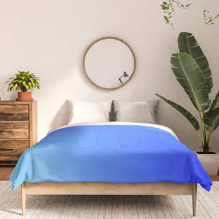 16 Blue Gradient 220506 Aura Ombre Valourine Digital Minimalist Art Comforter Gallery Image 3