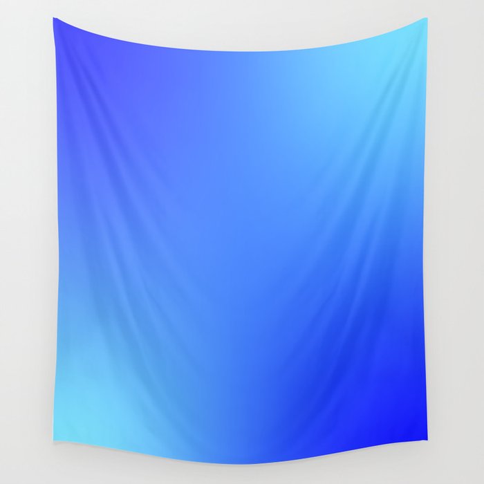 16 Blue Gradient 220506 Aura Ombre Valourine Digital Minimalist Art Wall Tapestry