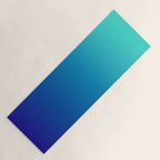 Turquoise Ultramarine Blue Gradient Yoga Mat Gallery Image 1