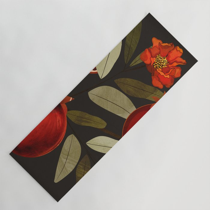 Pomegranate Botanical Art 2 Yoga Mat Gallery Image 1