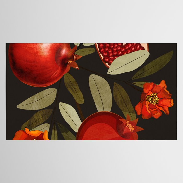 Pomegranate Botanical Art 2 Tablecloth Gallery Image 2