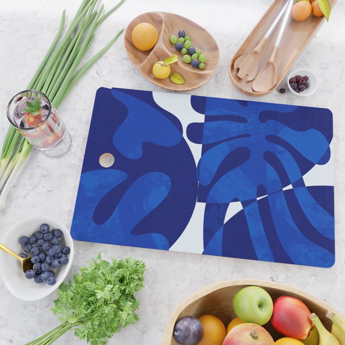 geometric blue matisse shapes Cutting Board Gallery Image 2