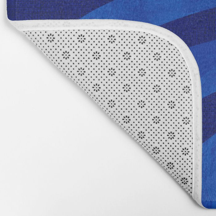 geometric blue matisse shapes Bath Mat Gallery Image 2