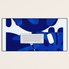 geometric blue matisse shapes Desk Mat Gallery Image 1