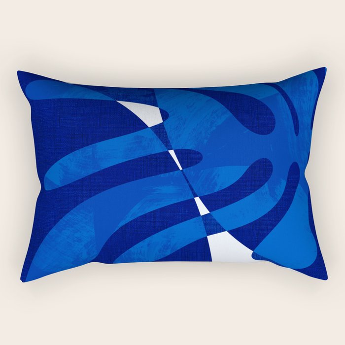 geometric blue matisse shapes Rectangular Pillow Gallery Image 2