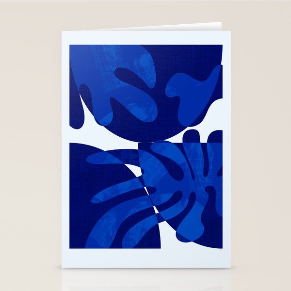 geometric blue matisse shapes Stationery Card Gallery Image 2