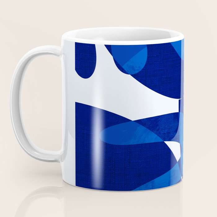 geometric blue matisse shapes Coffee Mug Gallery Image 3