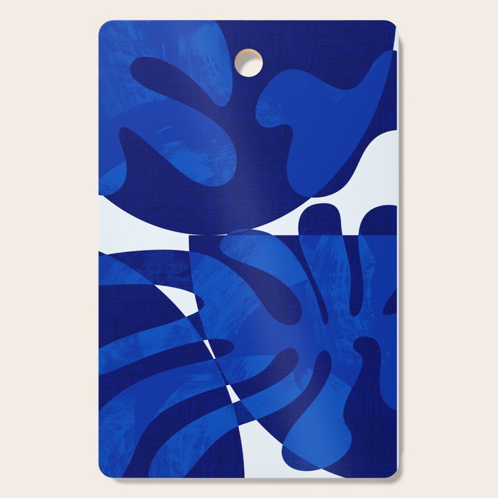 geometric blue matisse shapes Cutting Board Gallery Image 1