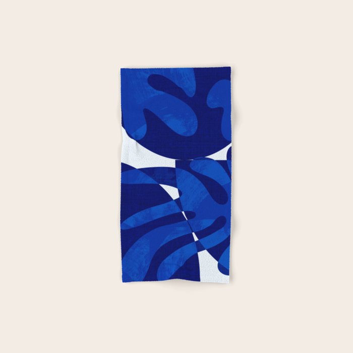 geometric blue matisse shapes Bath Towel Gallery Image 1