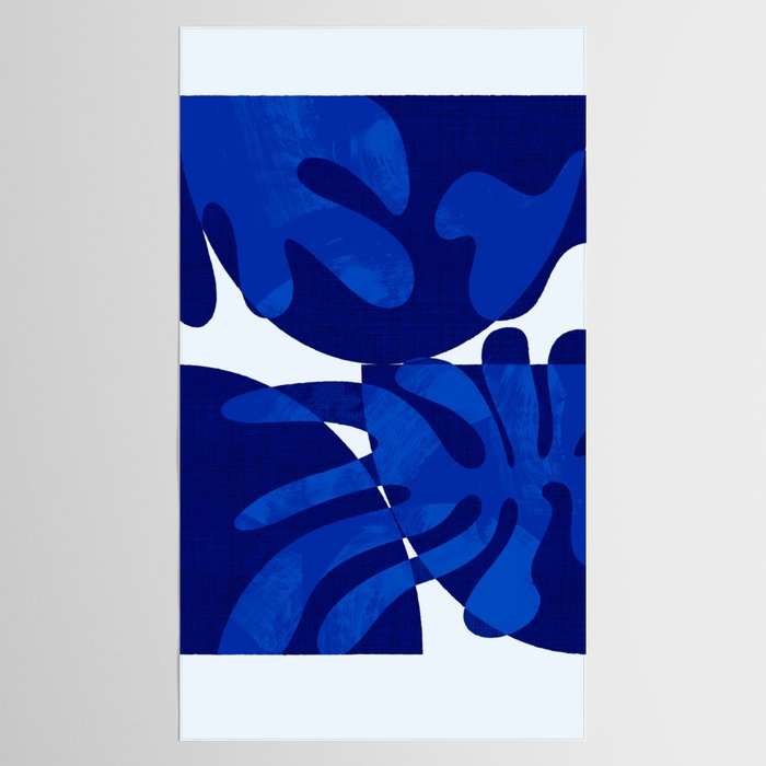 geometric blue matisse shapes Tablecloth Gallery Image 2