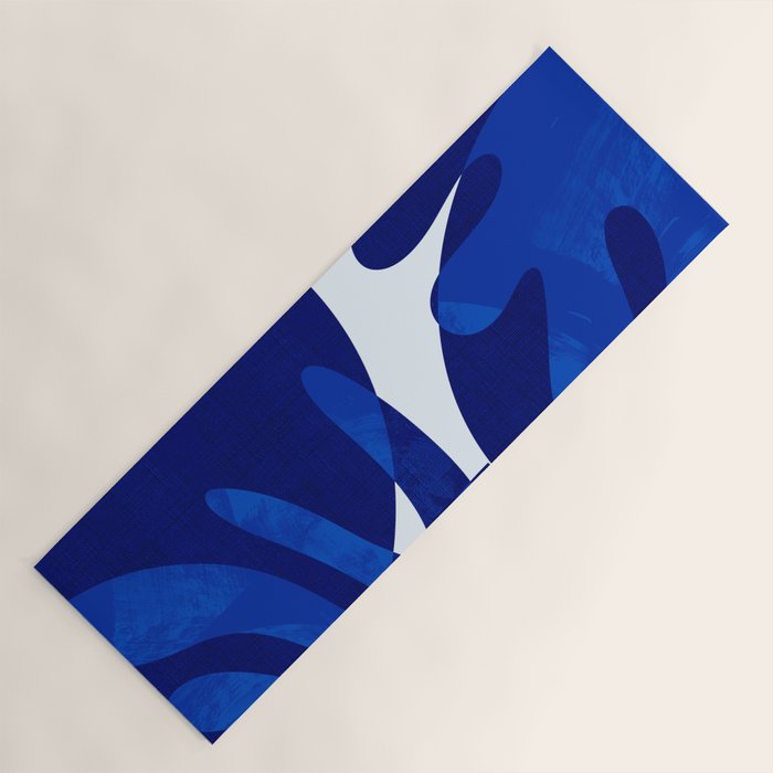 geometric blue matisse shapes Yoga Mat Gallery Image 1