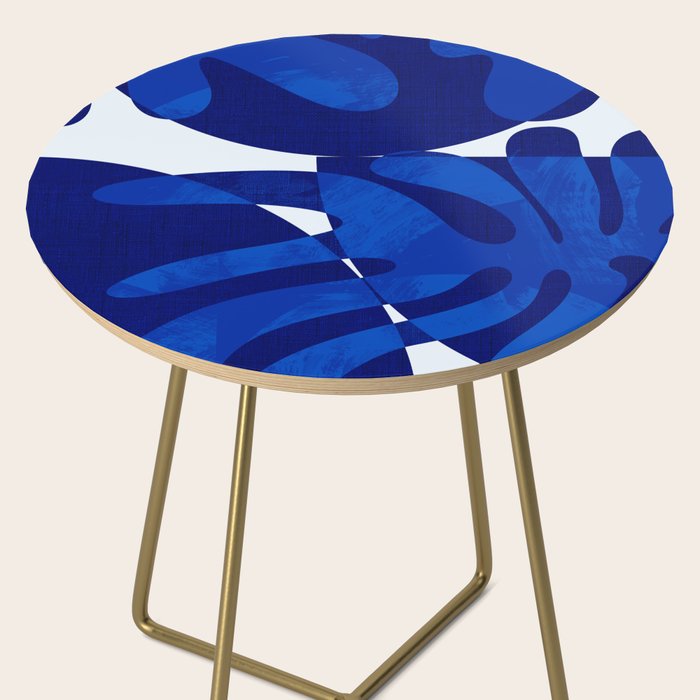 geometric blue matisse shapes Side Table Gallery Image 2