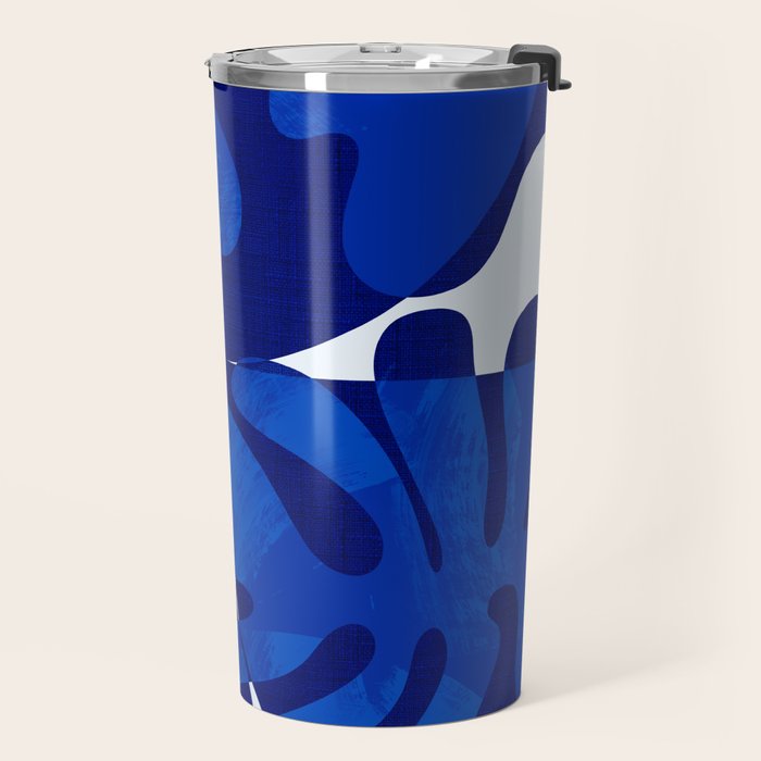 geometric blue matisse shapes Travel Mug Gallery Image 2