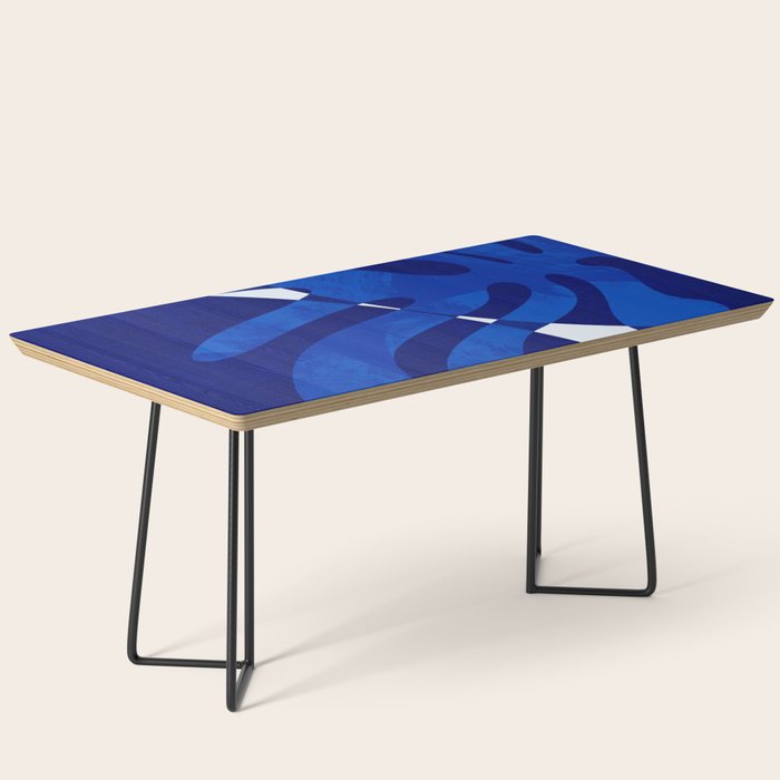 geometric blue matisse shapes Coffee Table Gallery Image 1