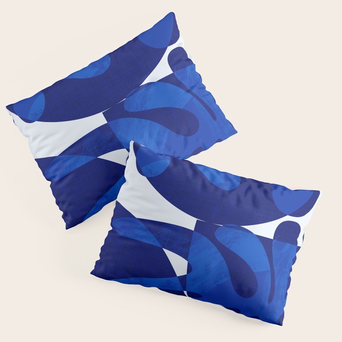 geometric blue matisse shapes Pillow Sham Gallery Image 3