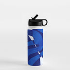 geometric blue matisse shapes Water Bottle Gallery Image 1