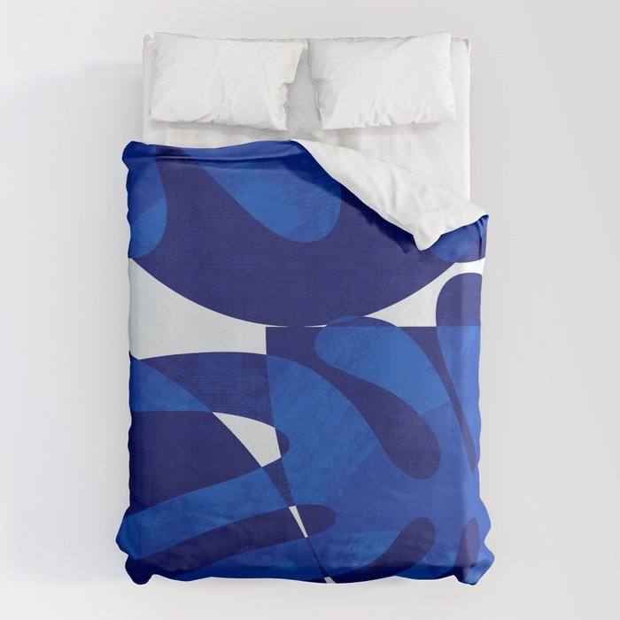 geometric blue matisse shapes Duvet Cover Gallery Image 6