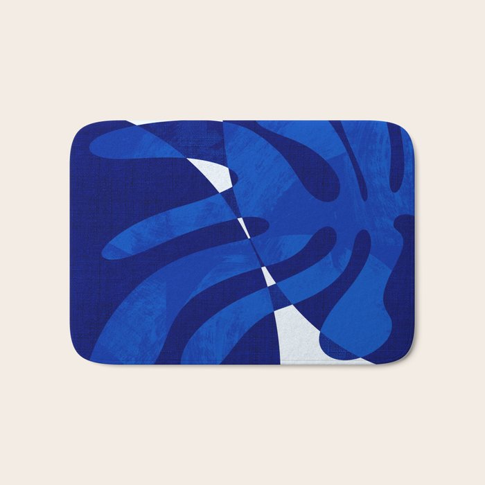 geometric blue matisse shapes Bath Mat Gallery Image 1