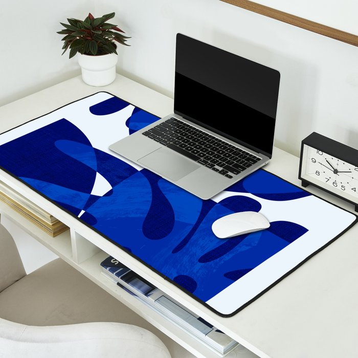 geometric blue matisse shapes Desk Mat Gallery Image 2