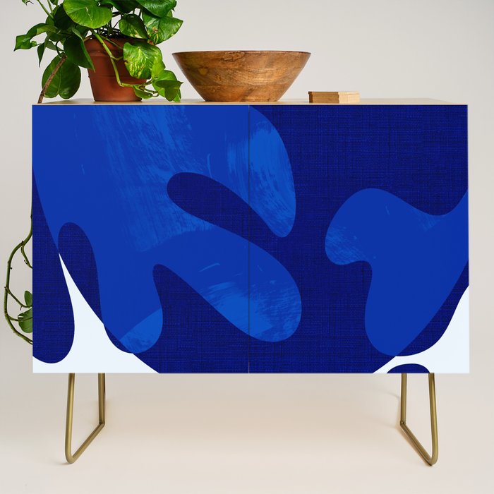 geometric blue matisse shapes Credenza Gallery Image 1