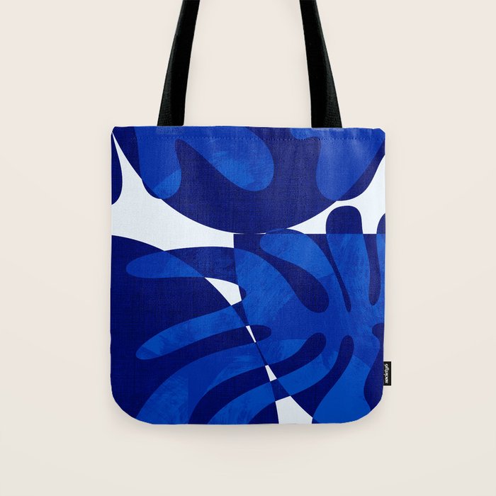 geometric blue matisse shapes Tote Bag Gallery Image 1