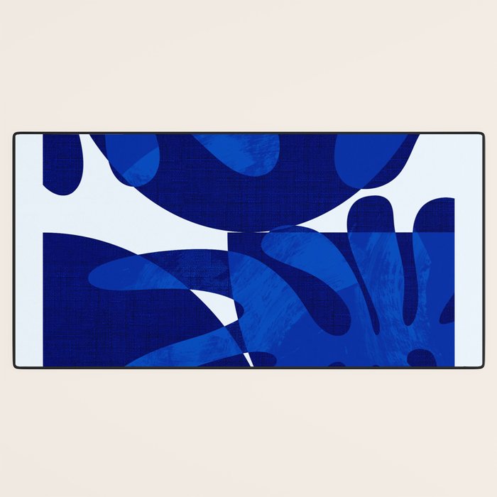 geometric blue matisse shapes Desk Mat Gallery Image 3