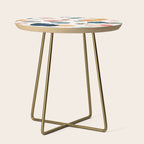 WILD WHIMS Abstract Watercolor Brush Strokes Side Table Gallery Image 1