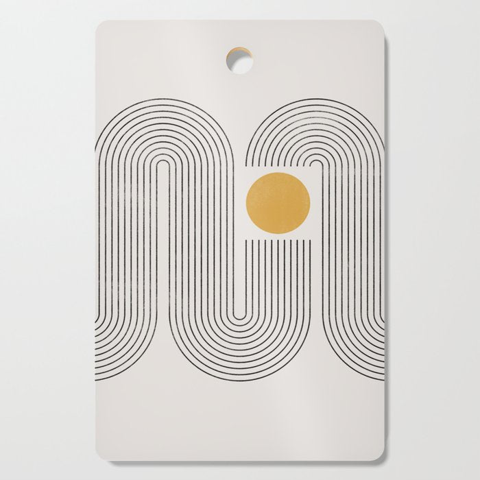 Mid-Century Modern No.22 - Woodblock Print Cutting Board Gallery Image 1