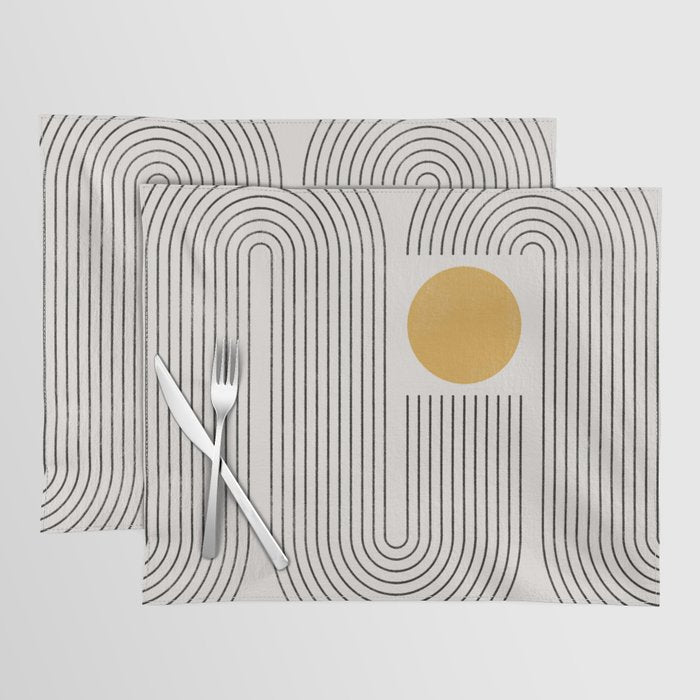 Mid-Century Modern No.22 - Woodblock Print Placemat Gallery Image 1