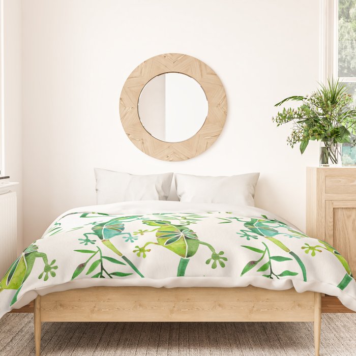 Geckos - Green Palette Duvet Cover Gallery Image 3