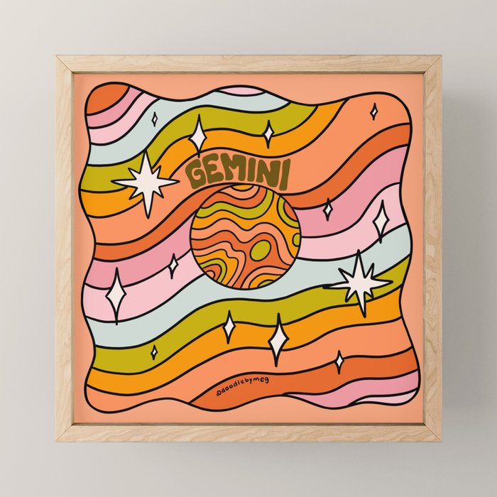 Gemini Planet Mini Art Print Gallery Image 1