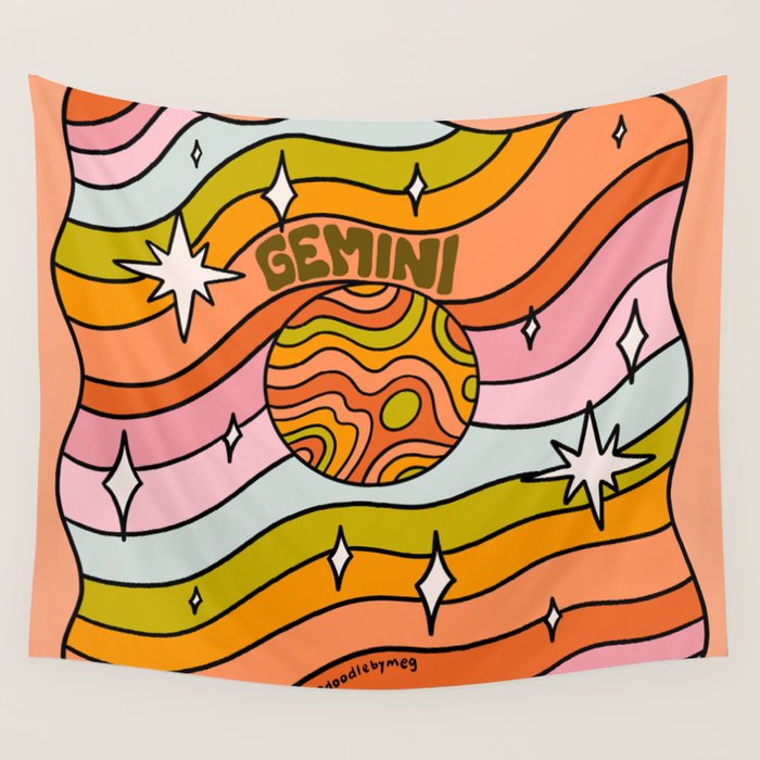 Gemini Planet Wall Tapestry Gallery Image 4