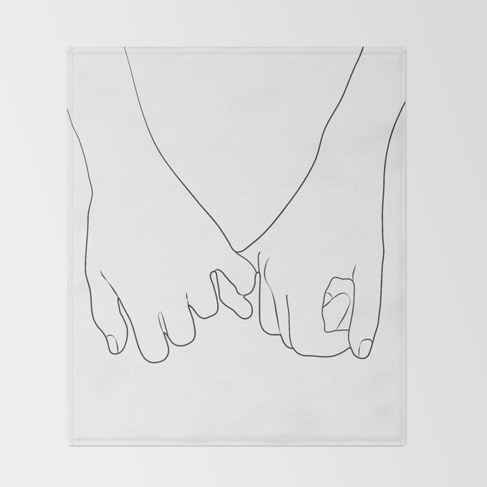 Pinky Promise IV Throw Blanket Gallery Image 2