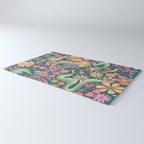 Retro Hippie 70s rainbow flower garden pattern  Rug Gallery Image 3