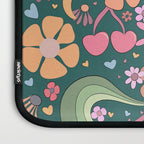 Retro Hippie 70s rainbow flower garden pattern  Laptop Sleeve Gallery Image 3