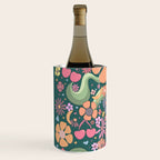 Retro Hippie 70s rainbow flower garden pattern  Wine Chiller Gallery Image 2